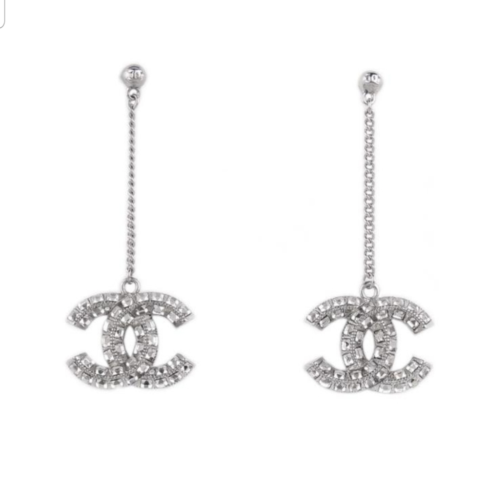 SOLD!!! Baguette Christal CC XL dangle earrings - Picture 3 of 17